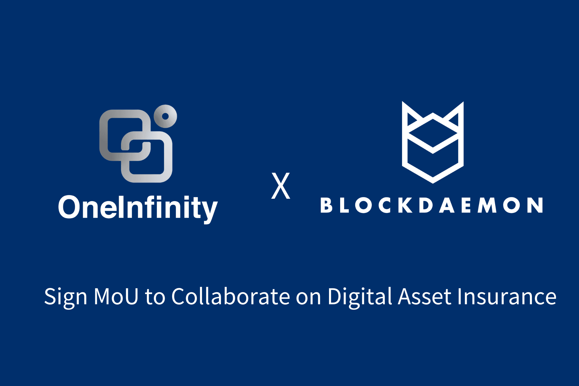 Blockdaemon and OneInfinity by OneDegree Sign MoU to Collaborate on Digital Asset Insurance - OneInfinity