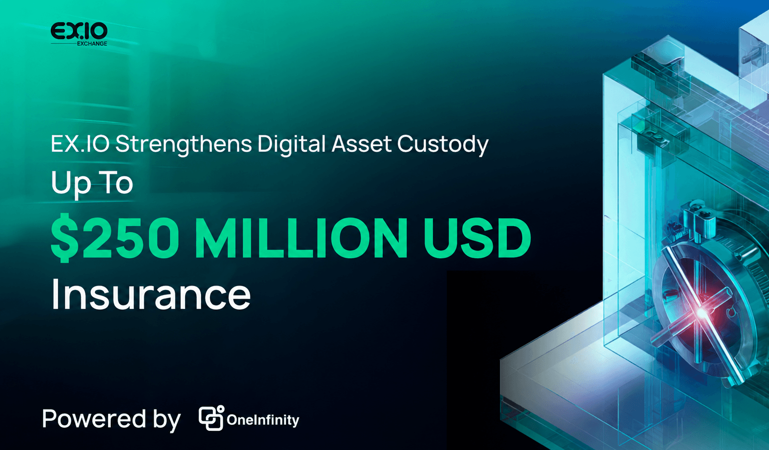 EX.IO and OneInfinity by OneDegree Deepen Collaboration as Digital Asset Custody Insurance Coverage Rises to Up to US$250 Million - OneInfinity